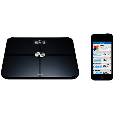 Withings WS-50 Smart Body Analyzer, Health Tracking Wireless Bathroom Scale, Black Withings WS-50 Smart Body Analyzer, Health Tracking Wireless Bathroom Scale, Black